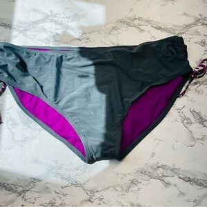 Everlast Sport Purple and Gray Bikini Bottom new with Tags